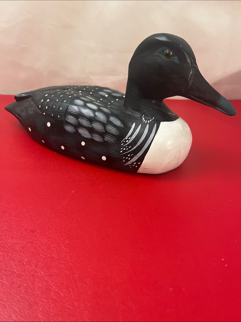 Vintage Albert E. Price Hand Painted Wooden Mallard Duck 9”3/4 Long 4.5”tall